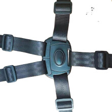 Polyester Baby Safety Belt 5 Point Harness Strap for Car Seats and Strollers, Black, Adjustable and Durable
