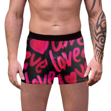 Personalised Boxers Men's Funny Valentine's Day Underwear Comfortable Lightweight Sexy Boxer Shorts A110 Hot Pink 3XL