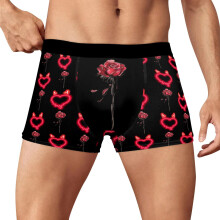 Men's Underpants, Funny Valentine's Day Boxer Shorts, Comfortable Lightweight Lingerie, Black A91-schwarz M