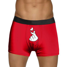 Personalised Underwear Men Boxer Shorts Comfortable Lightweight Custom Sexy Lingerie A77-red XL Valentine's Day Gift