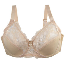 Women's Underwear Lace Bra Set Plus Size 36/80 38/85 40/90 42/95 44/100 46/105 BCDEF Cup Beige Lingerie Bustier