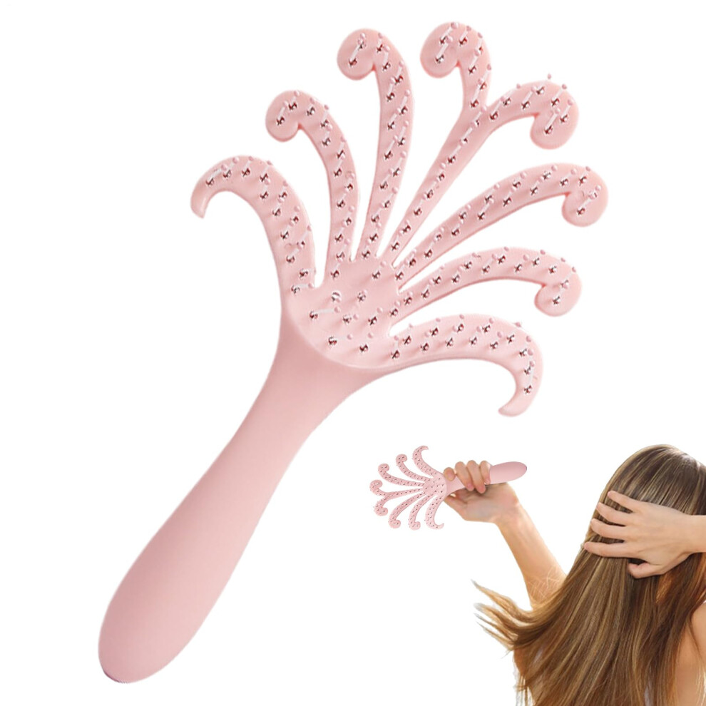 Scalp Massager Octopus Head Massager Ergonomic Portable Comb for Women and Men Relaxation Wet and Dry