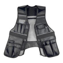 Breathable Nylon Mesh Safety Vest with High Visibility Reflective Stripes for Construction and Outdoor Use
