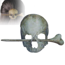 Schädel und Knochen Haar Nadel Schädel Haar Nadel Stab Slide mit Faux Knochen Vintage Schädel Haarspange