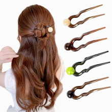 4 Stueck Haar Perlen Franzoeisch Haar Nadel fuer Frauen Haar Clips fuer Duennes Dickes Hair Pins