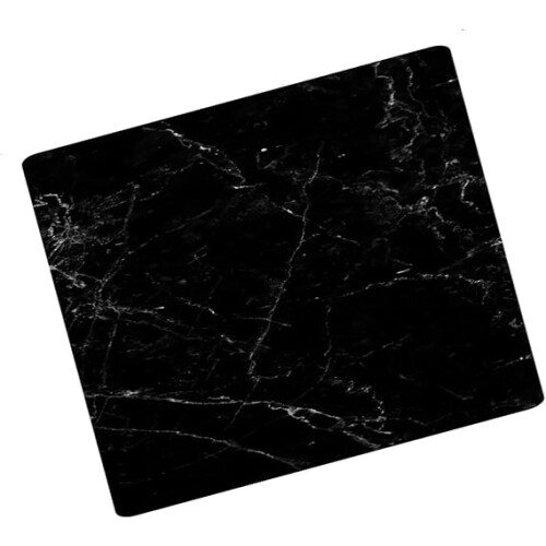 Worktop Saver Glass Black Marble 52x60Cm