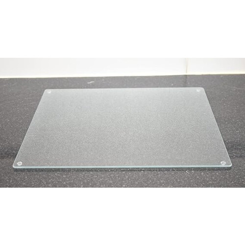 2X Tempered Clear Glass Worktop 30x52Cm