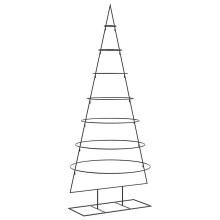 (180 cm) vidaXL Metal Christmas Tree for Decoration Outdoor Artificial Xmas Tree Black