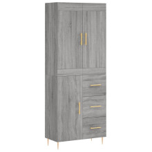 (grey sonoma, Sideboard Cupboard Side Cabinet) vidaXL Highboard Sideboard Cupboard Side Cabinet Sonoma Oak Engineered Wood