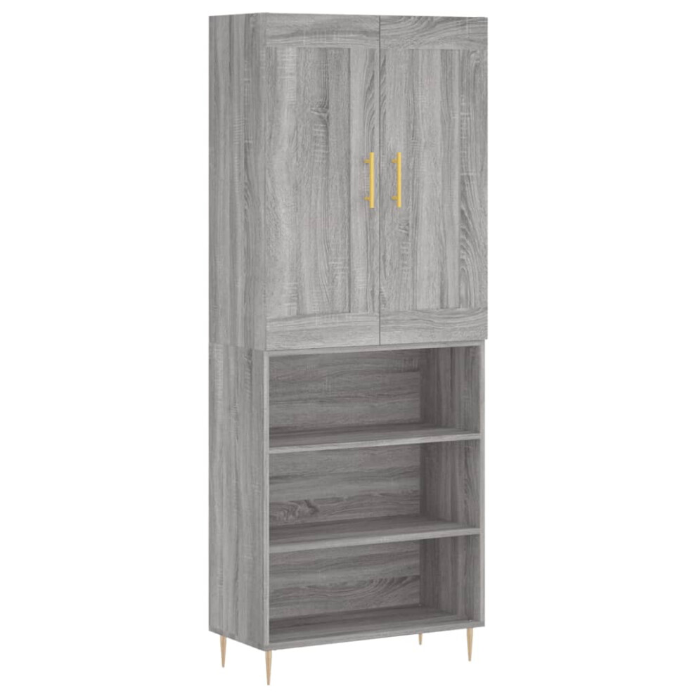 Vidaxl ( Sonoma, Sideboard Cupboard Side Cabinet Bookcase) Highboard Sideboard Cupboard Side Cabinet Sonoma Oak Engineered Wood Grey
