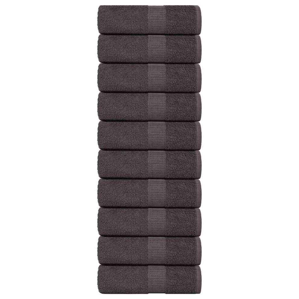 Vidaxl (Anthracite, 30 X 50 Cm/ 10 Pcs) Towels Kitchen Tea Towel Dish Towel Wash Towel 360 Gsm 100% Cotton