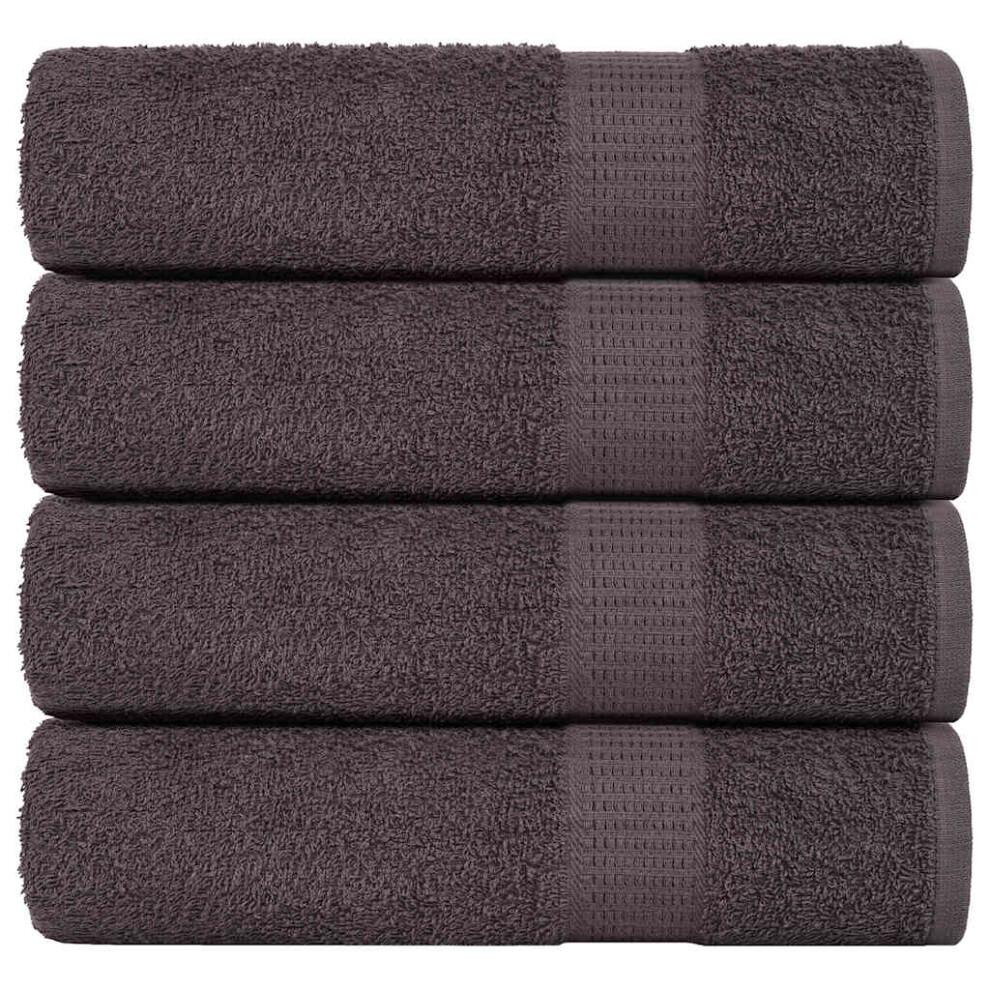 Vidaxl (Anthracite, 70 X 140 Cm/ 4 Pcs) Towels Kitchen Tea Towel Dish Towel Wash Towel 360 Gsm 100% Cotton