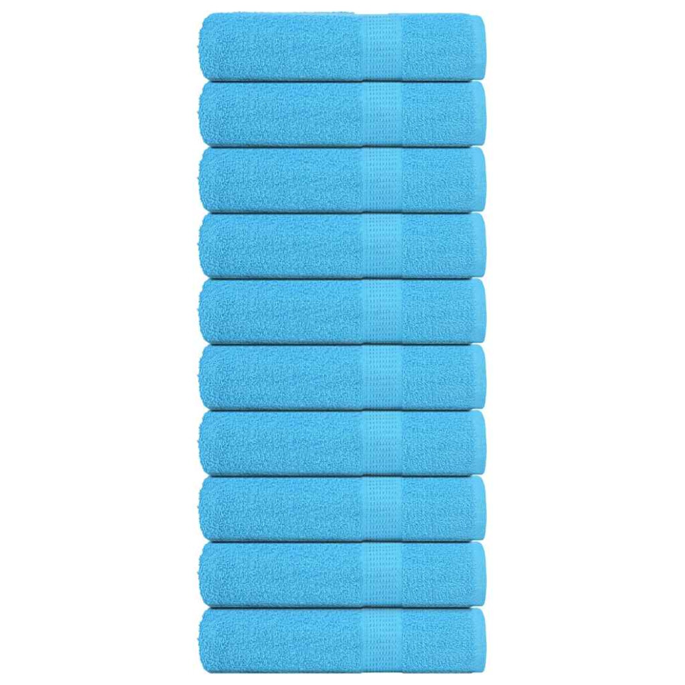 Vidaxl (Turquoise, 50 X 100 Cm/ 10 Pcs) Towels Kitchen Tea Towel Dish Towel Wash Towel 360 Gsm 100% Cotton