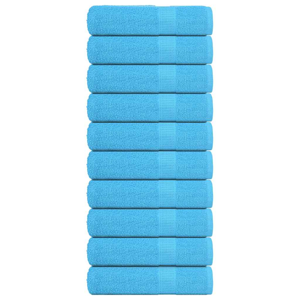 Vidaxl (Turquoise, 70 X 140 Cm/ 10 Pcs) Towels Kitchen Tea Towel Dish Towel Wash Towel 360 Gsm 100% Cotton