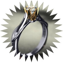 Girls Rings Jewelry Classic Six Claws Square Ring for Women Men Wedding Engagement Gifts Size 9