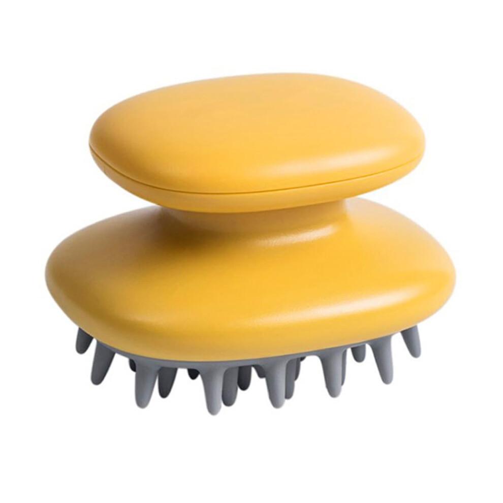 Unisex Yellow Massage Comb For Scalp Detox - Hair Brush For Shampooing, Hair Care, And Relaxation Massage Tool