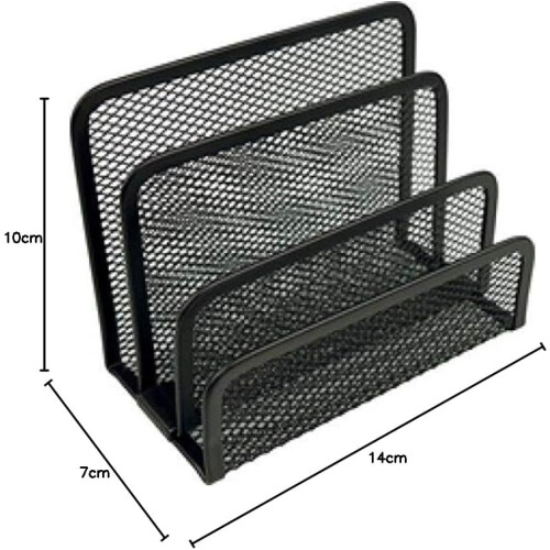 Letter Rack Black Wall-Mounted Organizer for Letters and Mail, Modern Design, Durable Material 2