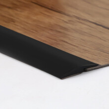 Schwellenleiste Für Teppich Auf Vinyl, 4M PVC-Kantenschutz Schwarz, Türöffnungen, Unebene Böden, Teppichübergangsleiste