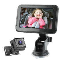 1080P Baby Car 5Inch Monitor with Backseat ACamera 360Rotation