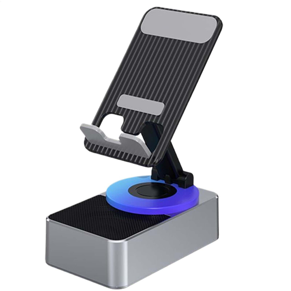 Induction Speaker, Rechargeable 360 Degree Rotatable Wireless Speaker For Home, Travel, Camping, Silver 6482260017198