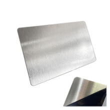 Stainless Steel Blank Business Cards 0.5mm Thick Brushed Finish 10 Pieces Size 100mm x 80mm
