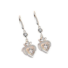 Earrings for Women Dangle Drop Earrings Blue, Heart Hook Earrings Silver, Gifts for Women, Birthday Jewelry