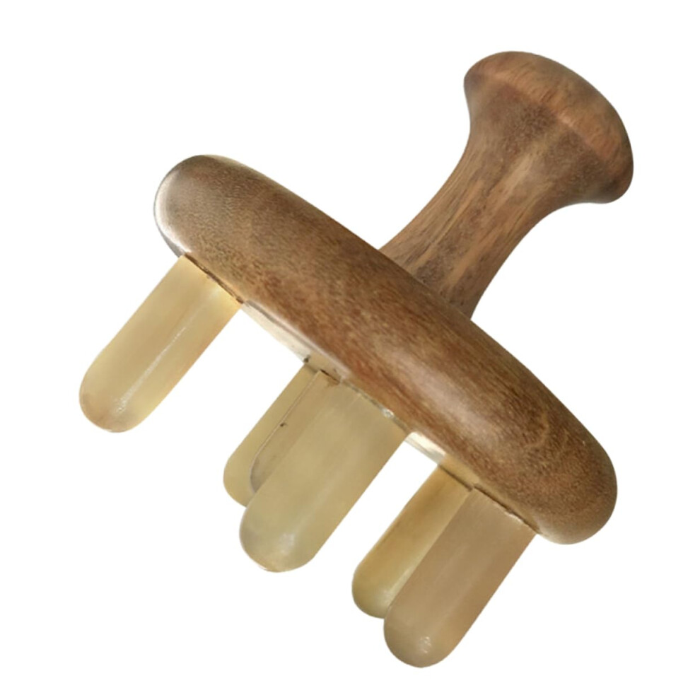 Green/Light/Brown Horn Massage Comb For Scalp Massage, Sandalwood Hair Growth Tool, Wood Guasha Scraping Massager,