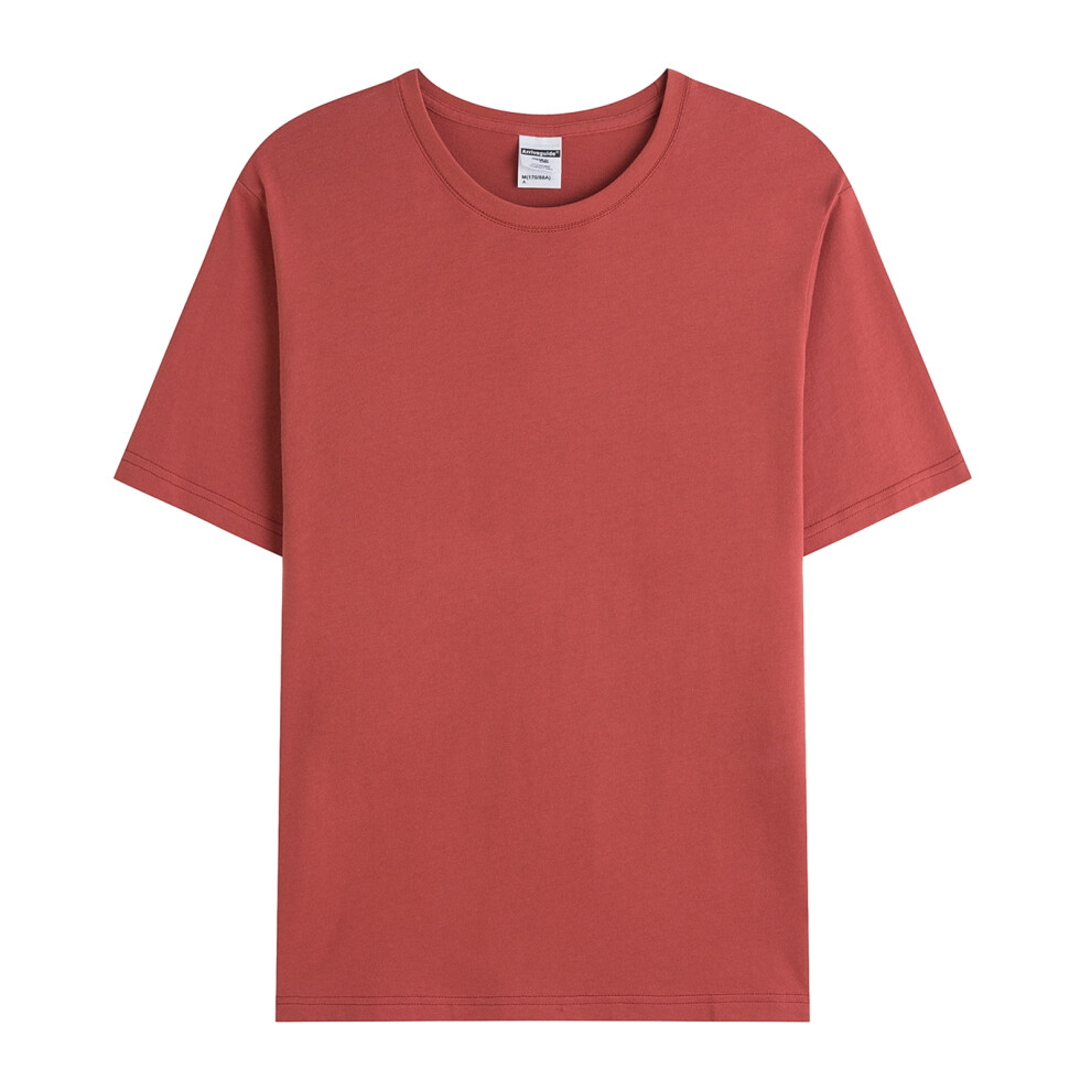 (Coral color, M) Stylish Round Neck Menswear Stay Cool And Comfortable In Any Situation-image-OPC-PK2BQDB-NEW