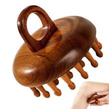 Scalap Massage Devices | Sandalwood 28-Tooth Scalp Massager | Multifunctional Body Meridian Massage Tool for Adults