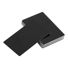 Blank Metal Card - 50 Pack Engraved Aluminum Business Card Plates, 5 Color Options, DIY Customizable, Laser Marked
