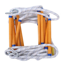 Fire Ladder for Safety Balconies 2-3 Floors, Rope Ladder with Hooks for Windows and Balcony Railings, 16F/5M, Reusable