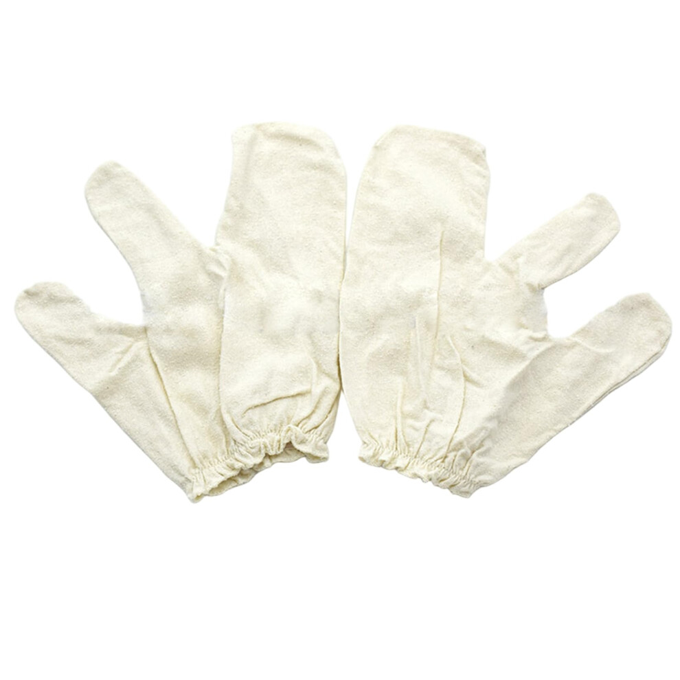 Peeling Gloves 1 Pair 7.9 x 7.5 Inch Silk Shower Gloves with Elastic for Massage and Exfoliation