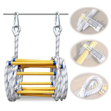 Safety Rope Ladder 12m Fire Escape Ladder 30cm Spacing Emergency Climbing Ladder for Secure Access 39.3ft
