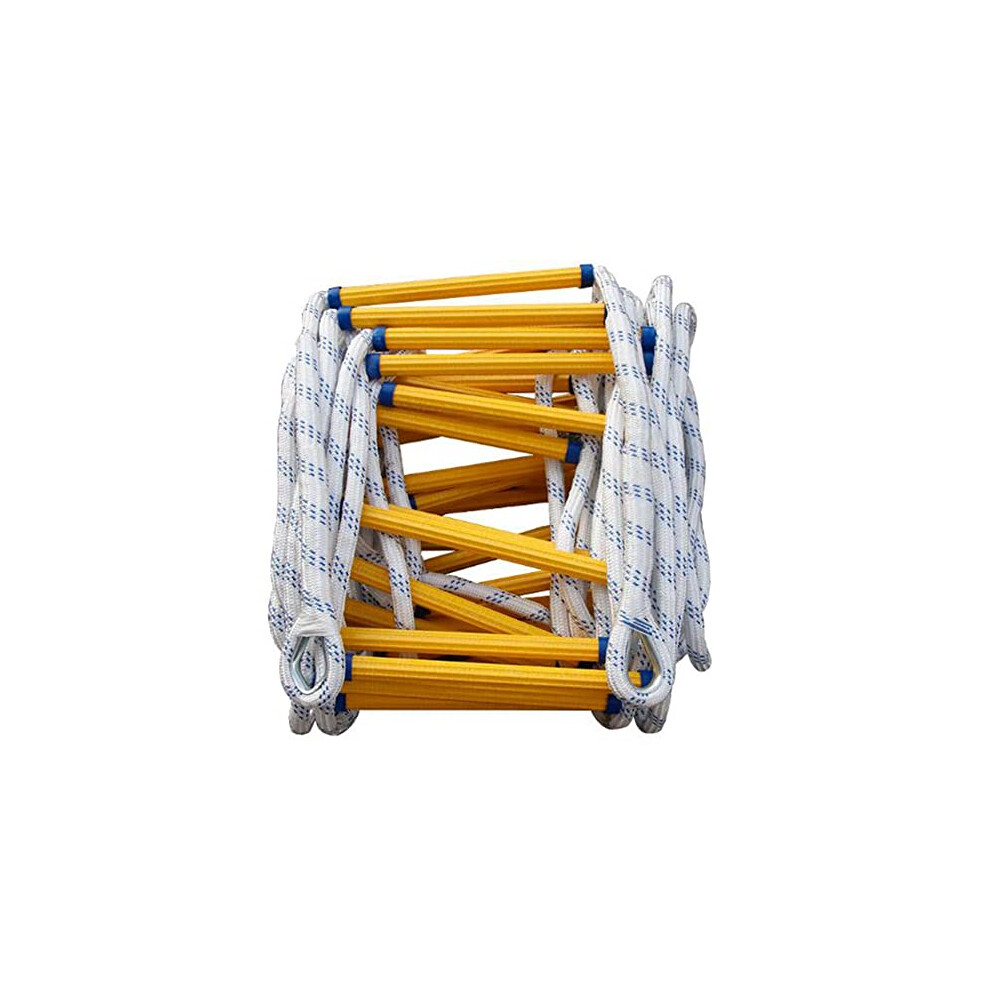 Fire Escape Ladder, Safety Climbing Rope Ladder, 15M Soft Nylon Outdoor Emergency Escape Equipment 6447073028014