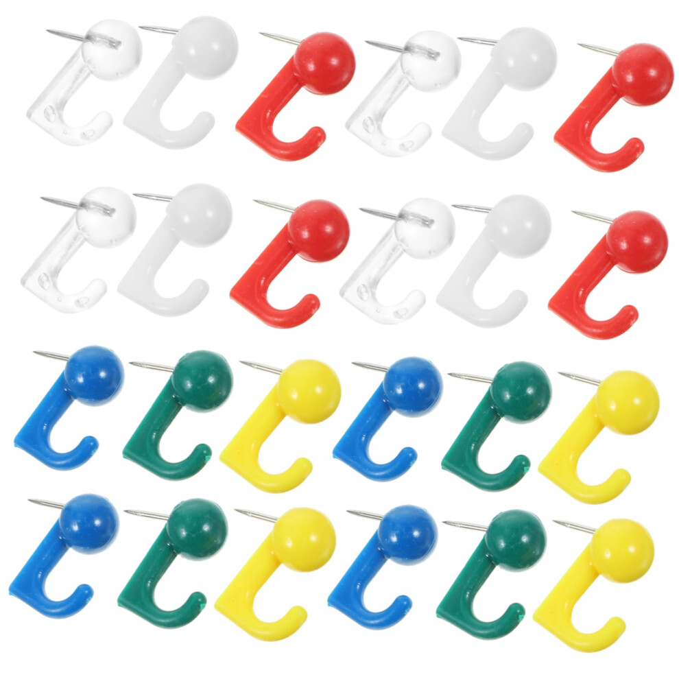 Multifunctional Transparent Push Pins With Hooks For Bulletin Boards, Ideal For Diy Photo And Card Display 6038364654502