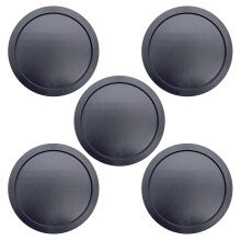 5pcs Home Air Hockey Pucks 3 Inch Heavy Duty Plastic Replacement Pucks for Game Room Black