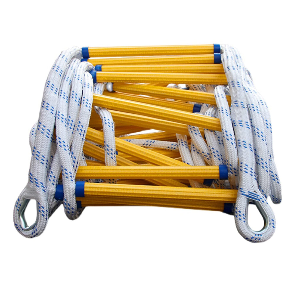 Emergency Safety Ladder, Home Fire Escape Ladder With Hook Carabiner, 20Mm Diameter Rope, 15M Length, 49.2Ft 6447073028601