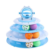 Cat Spinning Wheel Toy for Indoor Play, 4-Tier Interactive Cat Tower, 23.5 x 20 cm, Mental Stimulation for Cats