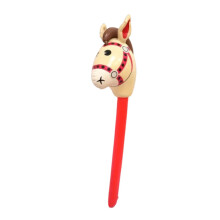 Inflatable Stick Horse Toy for Kids - Portable Red Horse Head for Birthday and Holiday Activities, Creative Play Fun