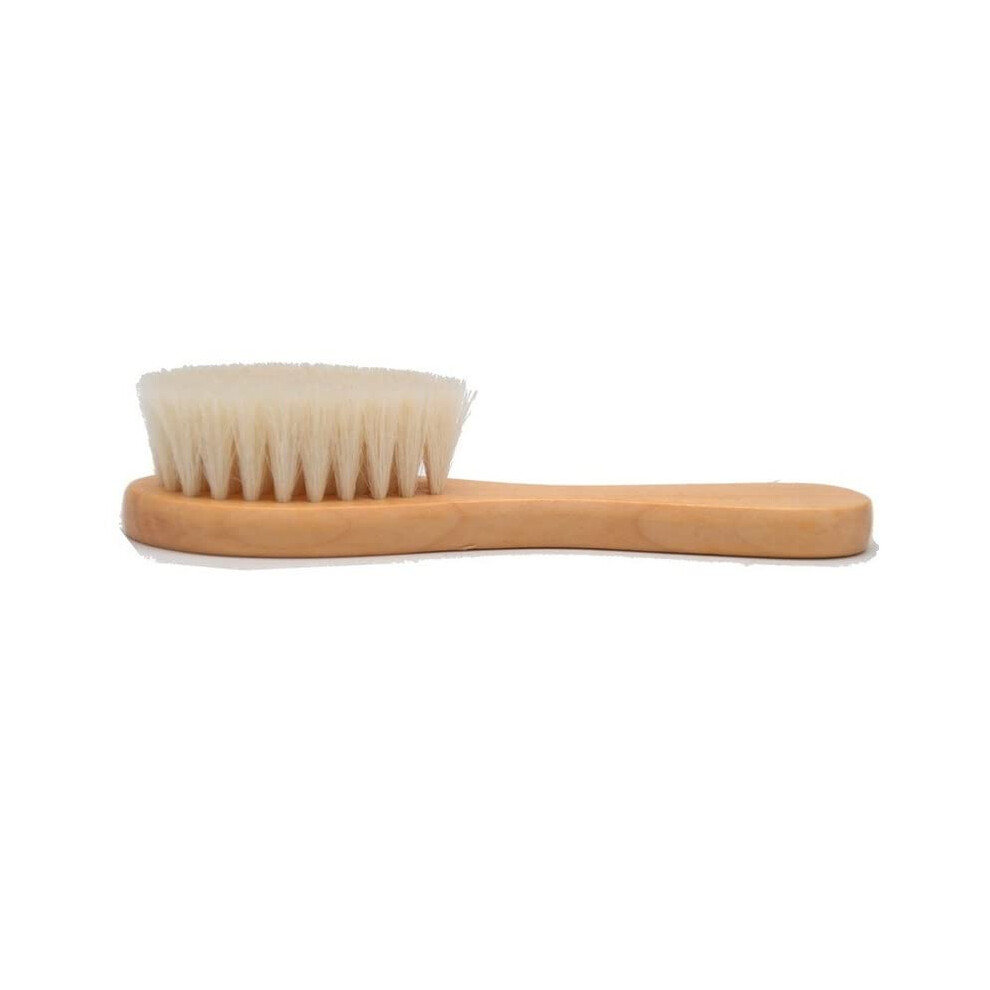 Baby Hair Brush Wooden Comb Set - Pure Natural Wool Infant Brush and Head Massager for Newborns and Toddlers