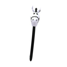 Hobby Horse Stick Portable Horse Show Fun Blowing Buddy Black 36-Inch Plush Toy for Kids