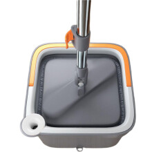 Spin Mop and Bucket Set for Floor Cleaning - Stainless Steel Telescopic Handle - 5 Microfiber Mop Pads - Suitable for Hard Floors