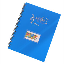 A4 Music Folder 20 Pages Plastic Sheet Music Holder Blue for Concert Choir and Document Organization