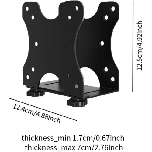 Mini PC Holder Under Desk Mount for Thin Client and Gaming PC, Fits Most Models, Durable Material, Space-Saving Design 1