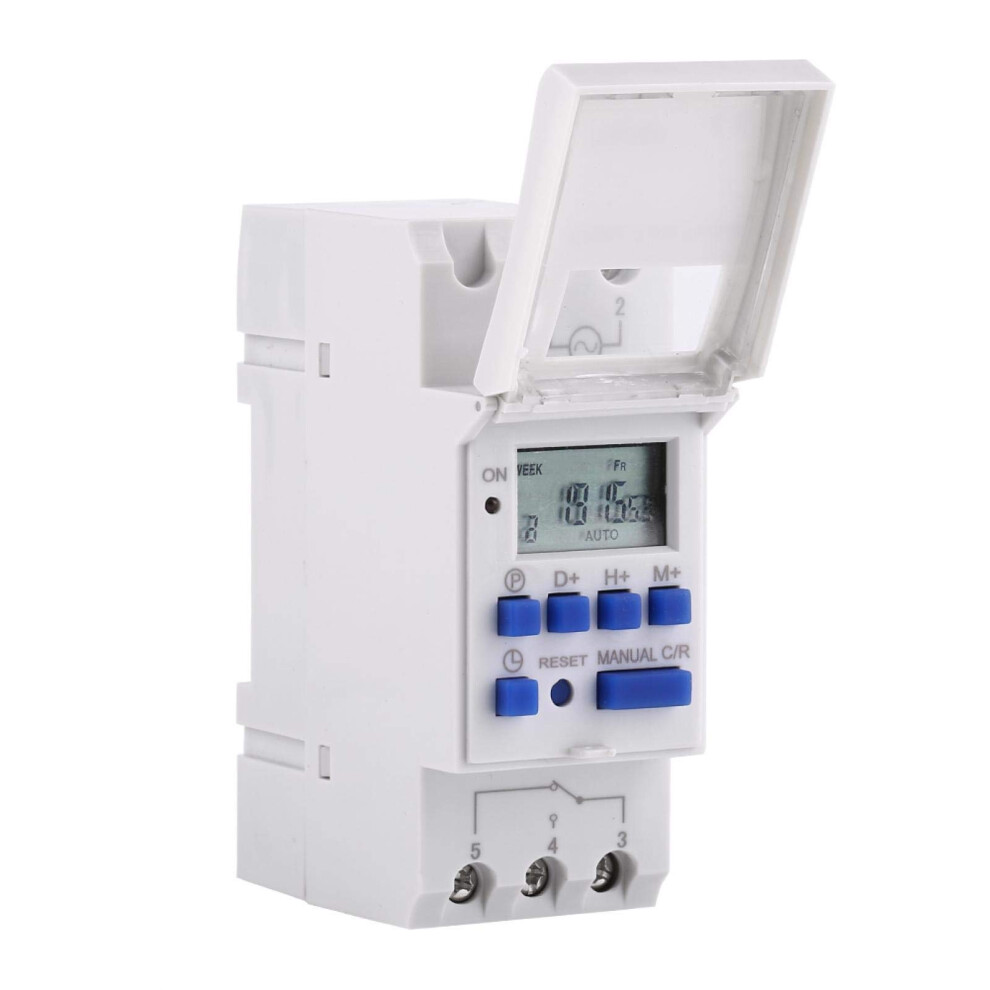 Timer Din Rail Digital Multifunction Timer With Lcd Display, 16 A, Weekly Programmable Electronic Relay For Industrial Automation 6482260021027