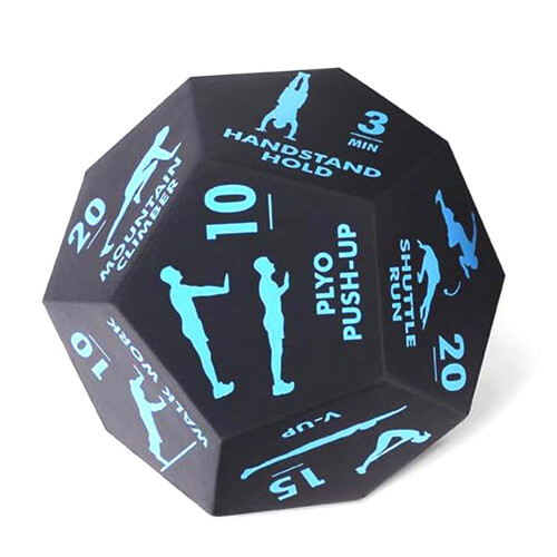 More Robust PU Foam Dice – 12-Sided Digital Travel Dice, Rounded, Blue for Exciting Training Challenges