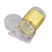 Silicone French Nail Art Stamper Set with Scrapers, Round Visible Body Gel Stamps for Nail Design and Manicure