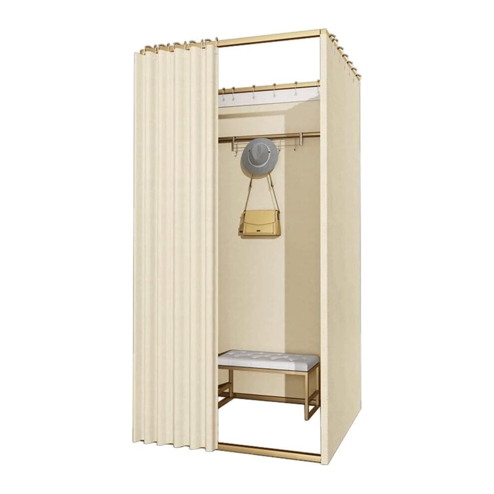 Creative Dressing Room with Large Space, Sun Protection Curtains, Temporary Mobile Design for Space-Saving-image-OPC-PK2BXVT-NEW