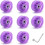 Improved Elastic Roller Skate Wheels 58x32mm 82A Purple for Double Row Skates, 8-Pack 2