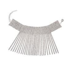 Adjustable Silver Ankle Bracelet with Tassels for Women - Elegant Foot Jewelry for Weddings, Parties, and Daily Wear 2